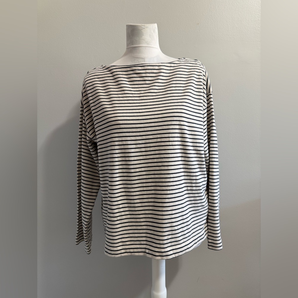 Abercrombie & Fitch Long-Sleeve Heavyweight Jersey Slash Tee 100% Cotton